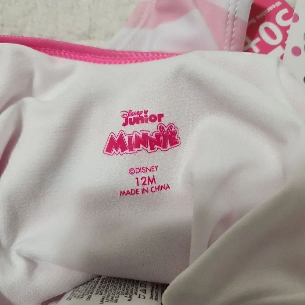 Minnie Mouse Baby and Toddler Girl One-PieceSwimsuit, Size 12M